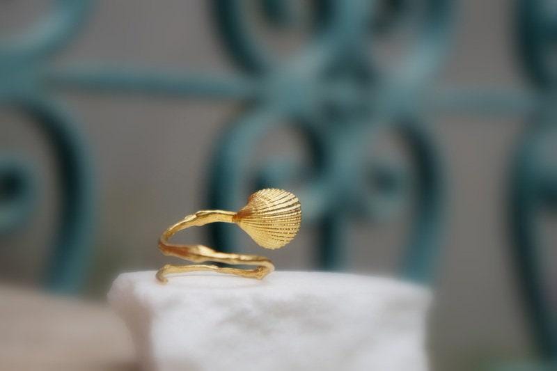 Nature Jewelry Sterling Silver Ring, Green Murano Glass (Adjustable Sizes)-4