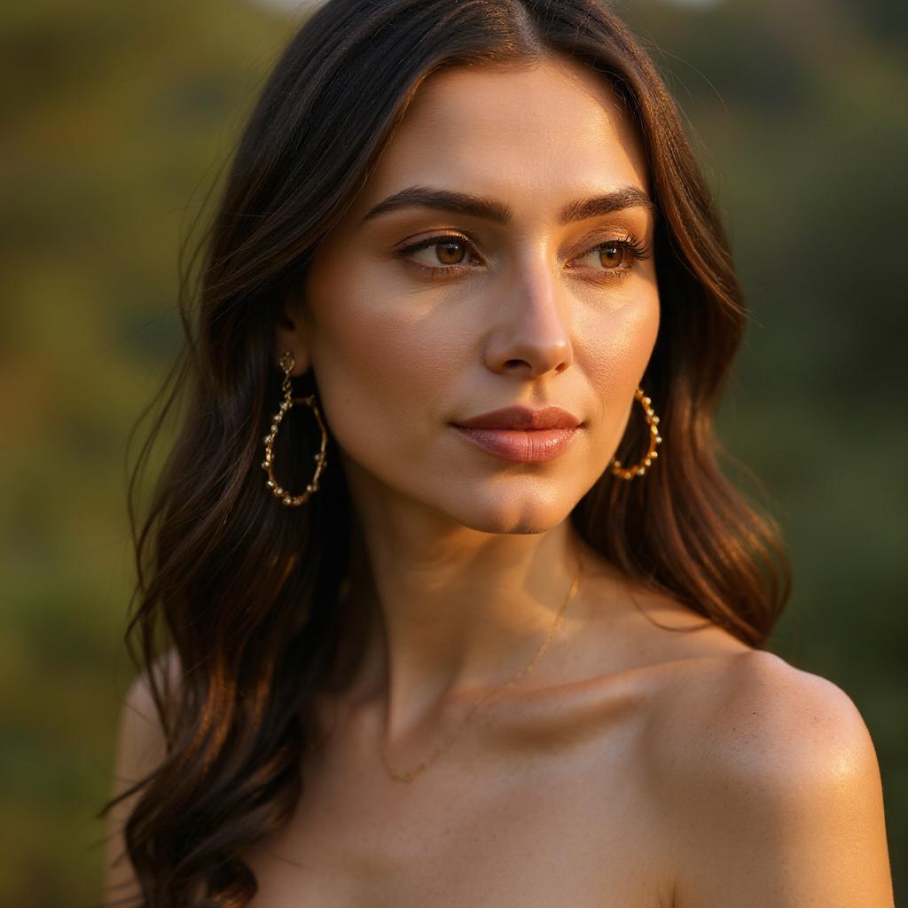 Mimosa Twig Hoop Earrings: Gold Plated Recycled Silver, Nature Inspired-1