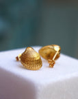 Sea shell earrings 14k Goldplated on sterling silver.