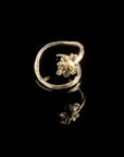 Real Chamomile Flower Ring, Handmade Nature Jewelry, Organic Forest Band, Gift for Health, Eco Sustainable Sterling Silver 925