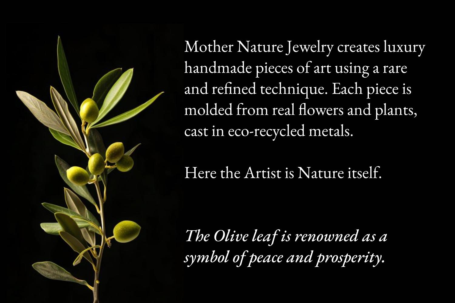 Every day Leaf earrings gift for women in Sterling recycled Silver or Gold Plated. Olive symbolize peace, protection, and fertility.