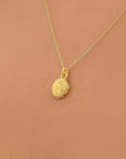 Tiny Urchin Gold Necklace, Handmade Minimalist Jewelry, Nature-Inspired Ocean Pendant, Gift for Renewal and Health, Sterling Silver 925