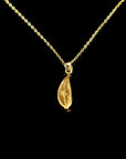 Minimalist Olive Leaf Gold Necklace, Handmade Nature-Inspired Jewelry, Organic Tree Pendant, Gift for Health & Luck, Sterling Silver 925