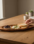 Olive Wood Charcuterie Board | Rustic Live Edge Serving Platter Cheese Tray