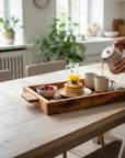Luxury Handcrafted Olive Wood Tray | Rectangular Serving Board with Handles