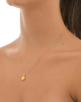 Tiny Urchin Gold Necklace, Handmade Minimalist Jewelry, Nature-Inspired Ocean Pendant, Gift for Renewal and Health, Sterling Silver 925