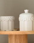 Wild Bloom Jar Soy Wax Candle with Lid : Large Jesmonite Vessel Scented Wood Wick