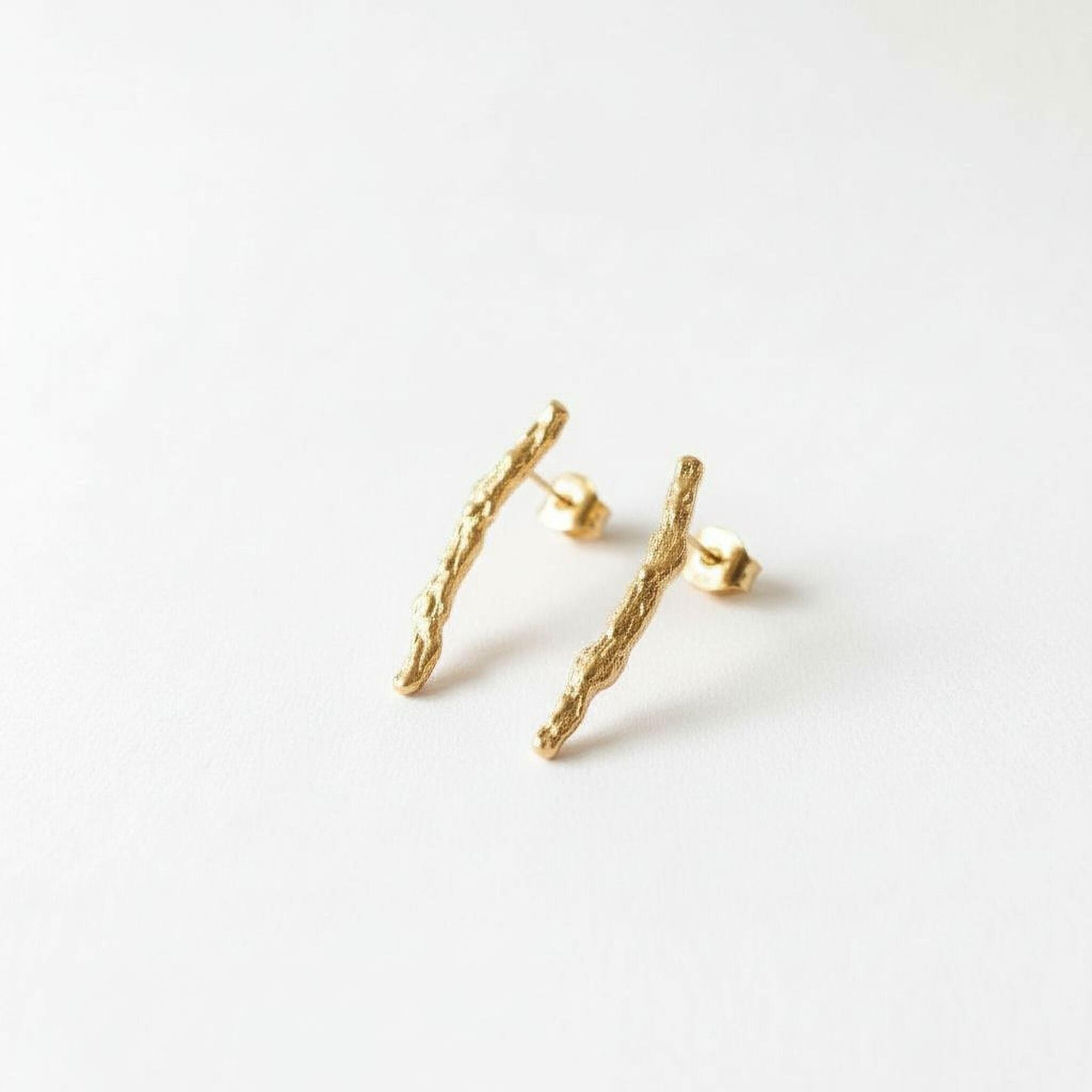 Real Juniper Branch Studs, Handmade Minimalist Jewelry, Organic Forest Earrings, Dainty Gift for Health &amp; Resilience, Sterling Silver 925