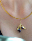 Real Olive Necklace, 14K Gold Plated Brass Pendant, Handmade Minimalist Jewelry Gift, Gift for Women, Nature Inspired Boho Necklace