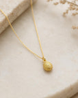 Tiny Urchin Gold Necklace, Handmade Minimalist Jewelry, Nature-Inspired Ocean Pendant, Gift for Renewal and Health, Sterling Silver 925