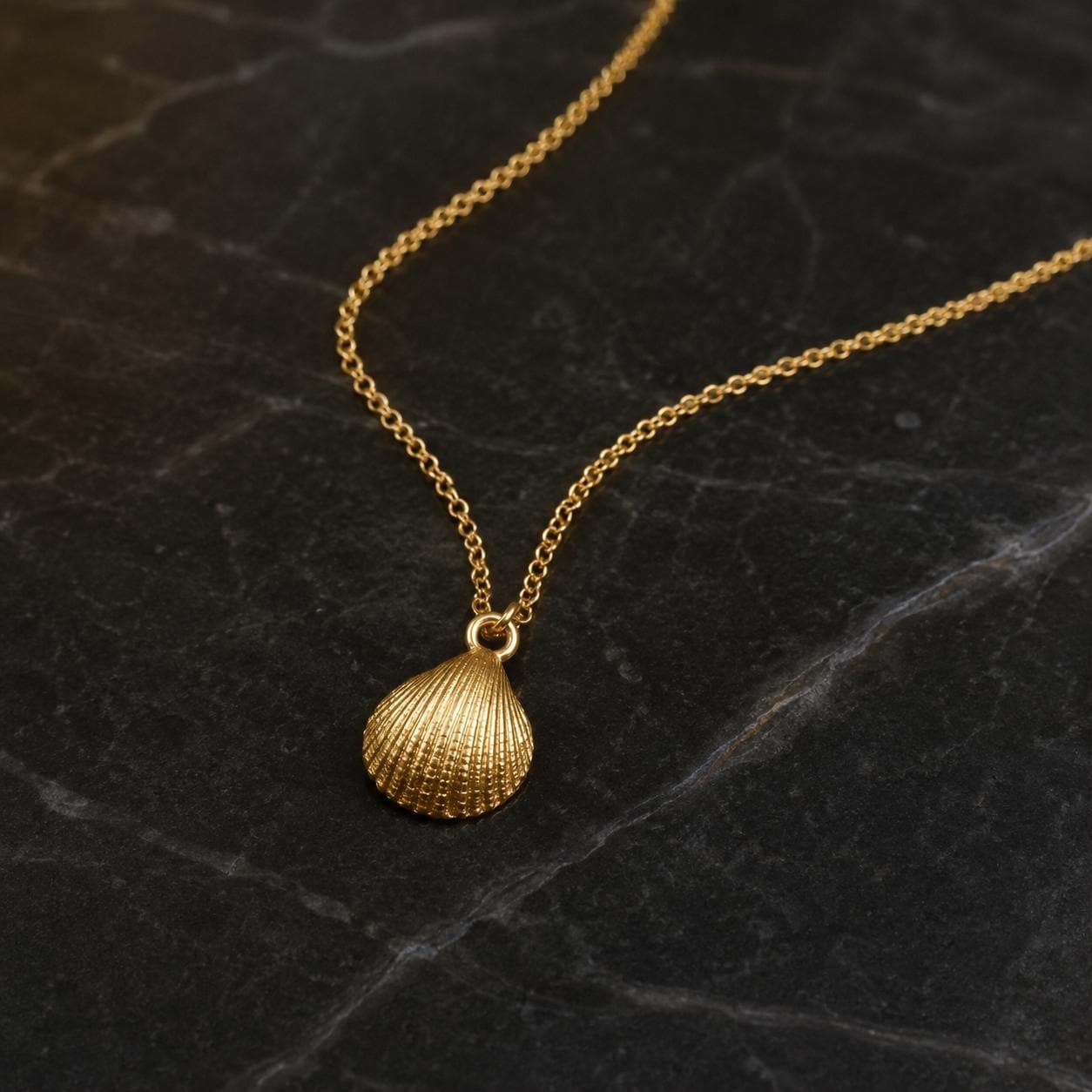 Minimalist Sea Shell Necklace, Handmade Beach Jewelry, Organic Sea Pendant, Gift for Growth &amp; Renewal, Gold or Sterling Silver 925