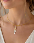 Real Olive Leaf Necklace, Handmade Minimalist Jewelry, Organic Tree Pendant Band, Gift for Health & Success, Gold and Sterling Silver 925