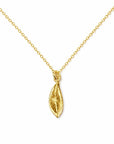 Minimalist Olive Leaf Gold Necklace, Handmade Nature-Inspired Jewelry, Organic Tree Pendant, Gift for Health & Luck, Sterling Silver 925
