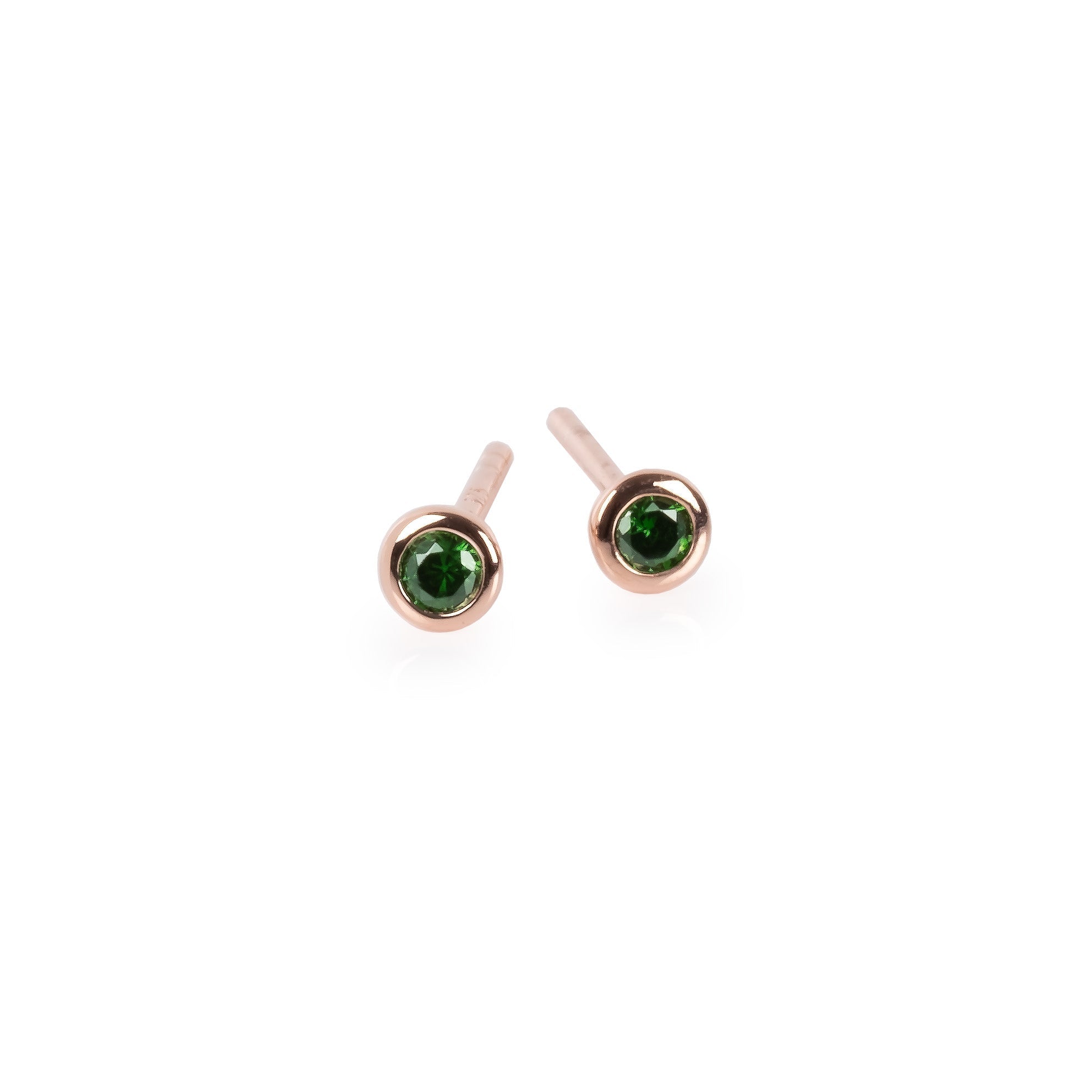 Illumi Stud Earrings in Rose Gold and Silver