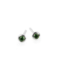 Tiny Zircon Dot Earrings – 925 Silver, Multiple Colors by MyaMoon at www.brixbailey.com
