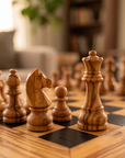Handcrafted Olive Wood Chess Set – Premium Flat Wooden Chess Board (Multiple Sizes Available)