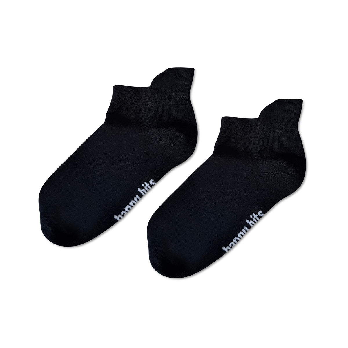 Bamboo Trainer Socks - Deep Black - 5 Pack