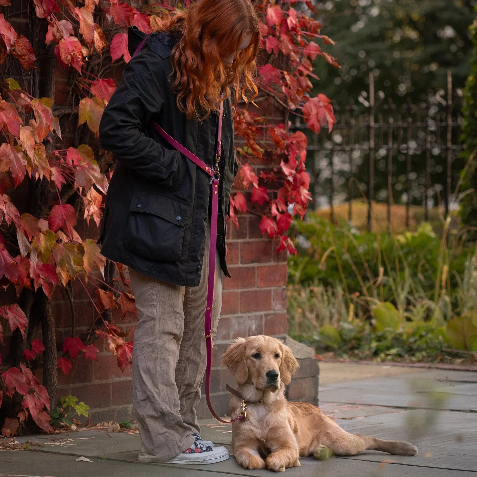 Loki Multiway Dog Lead in Khaki &amp; Brown