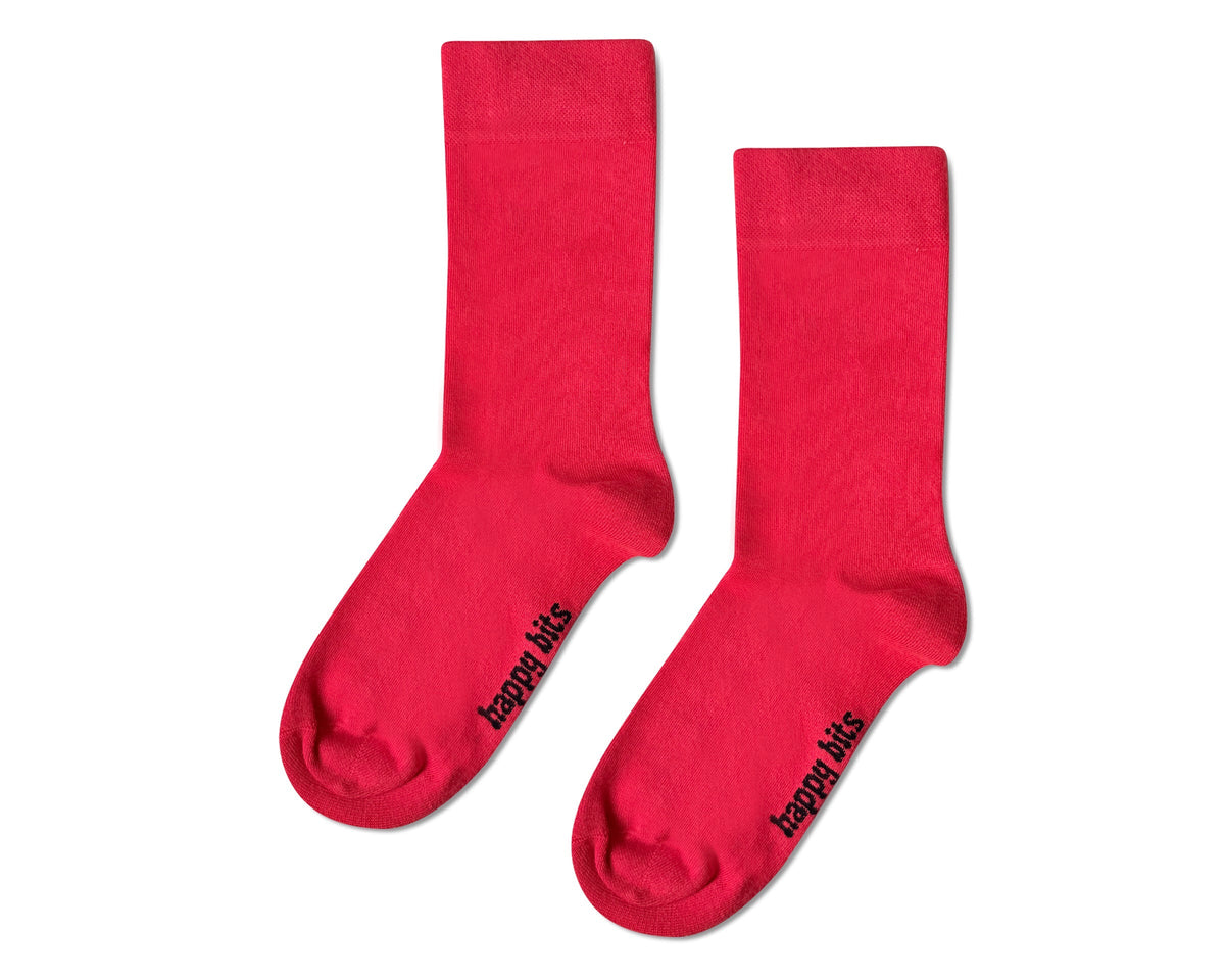Plain Bamboo Socks - Sports Car Red