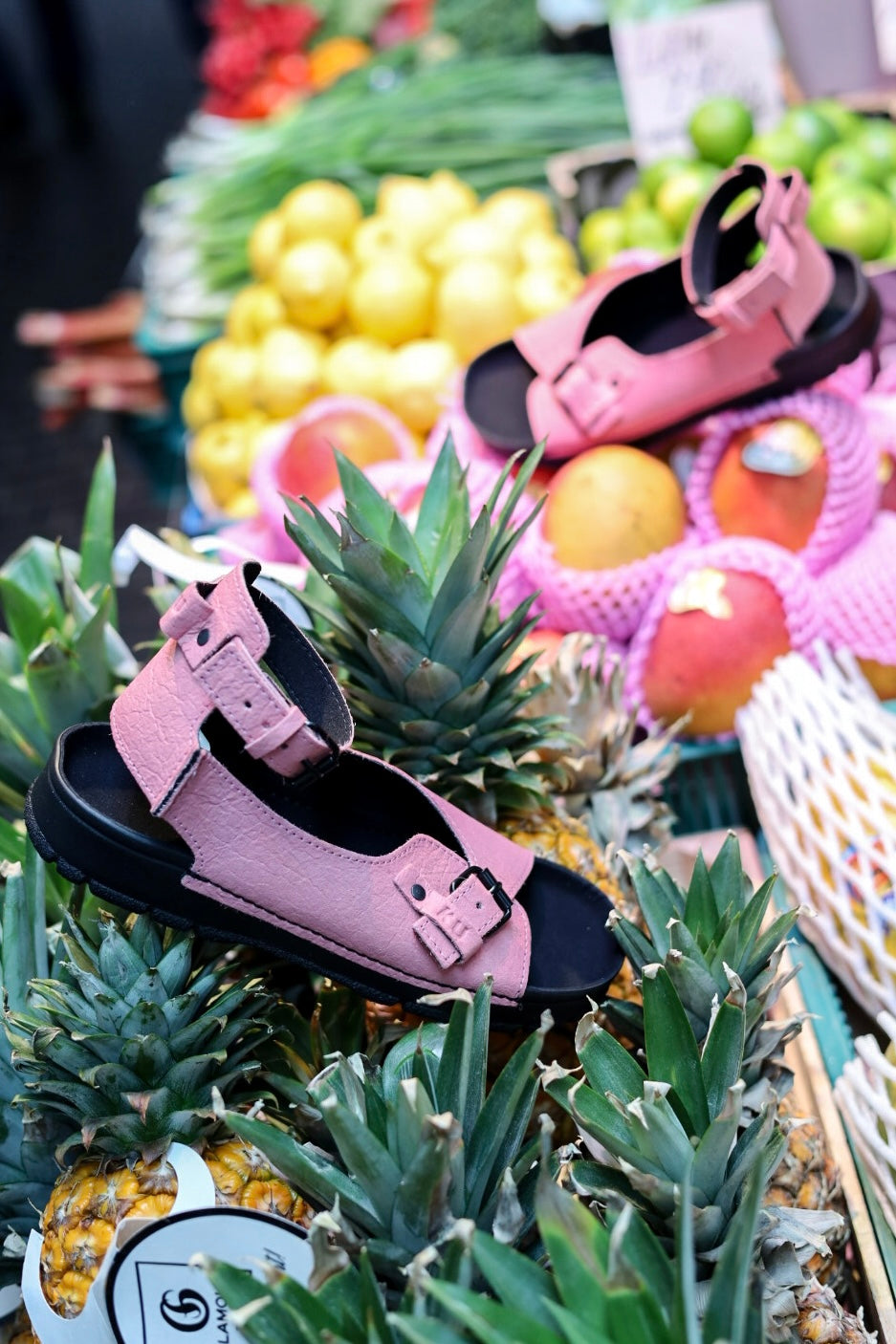 TOKU Vegan Athens Sandals - Eco-Friendly Pineapple Leather with Comfort & Style by Omaking at www.brixbailey.com