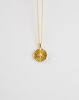 Sun Shell Pearl Locket Necklace