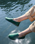 Classic Green Leather Shoes for Everyday Wear
