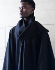 Black or white recycled wool scarf