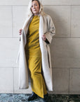 Extra Long Luciana Overcoat in Black or White