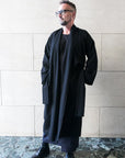 Extra Long Luciana Overcoat in Black or White