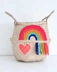 Rainbow and heart basket - Large