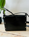 Large Black Leather Crossbody Bag