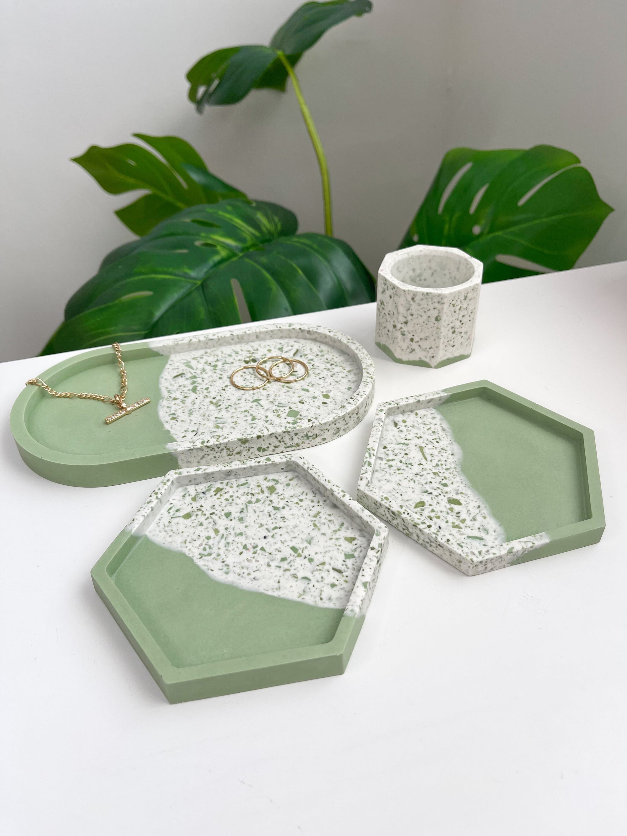 4 Piece Set - Sage Split