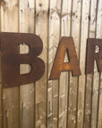 12″ Rusty Fat Font Metal Letters For The Home And Garden A–Z & 0–9