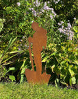Small Rusty Metal Lest We Forget Soldier Statue