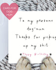To my pawsome dog-mum card