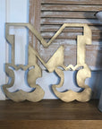 A-Z Rustic 5" or 12" Gold Metal Carnival Letters.