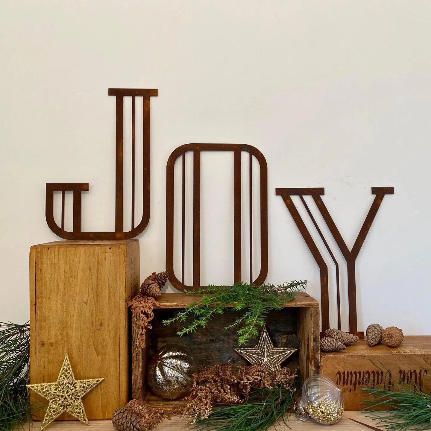 Rustic Art Deco Signs Rusty Metal Alphabet Letters – Home &amp; Garden A-Z 0-9