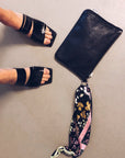Black Handmade Patent Leather Strappy Sandals