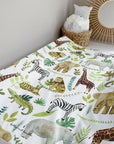 Anti-Roll Wedge Changing Mat - Safari Animals Print