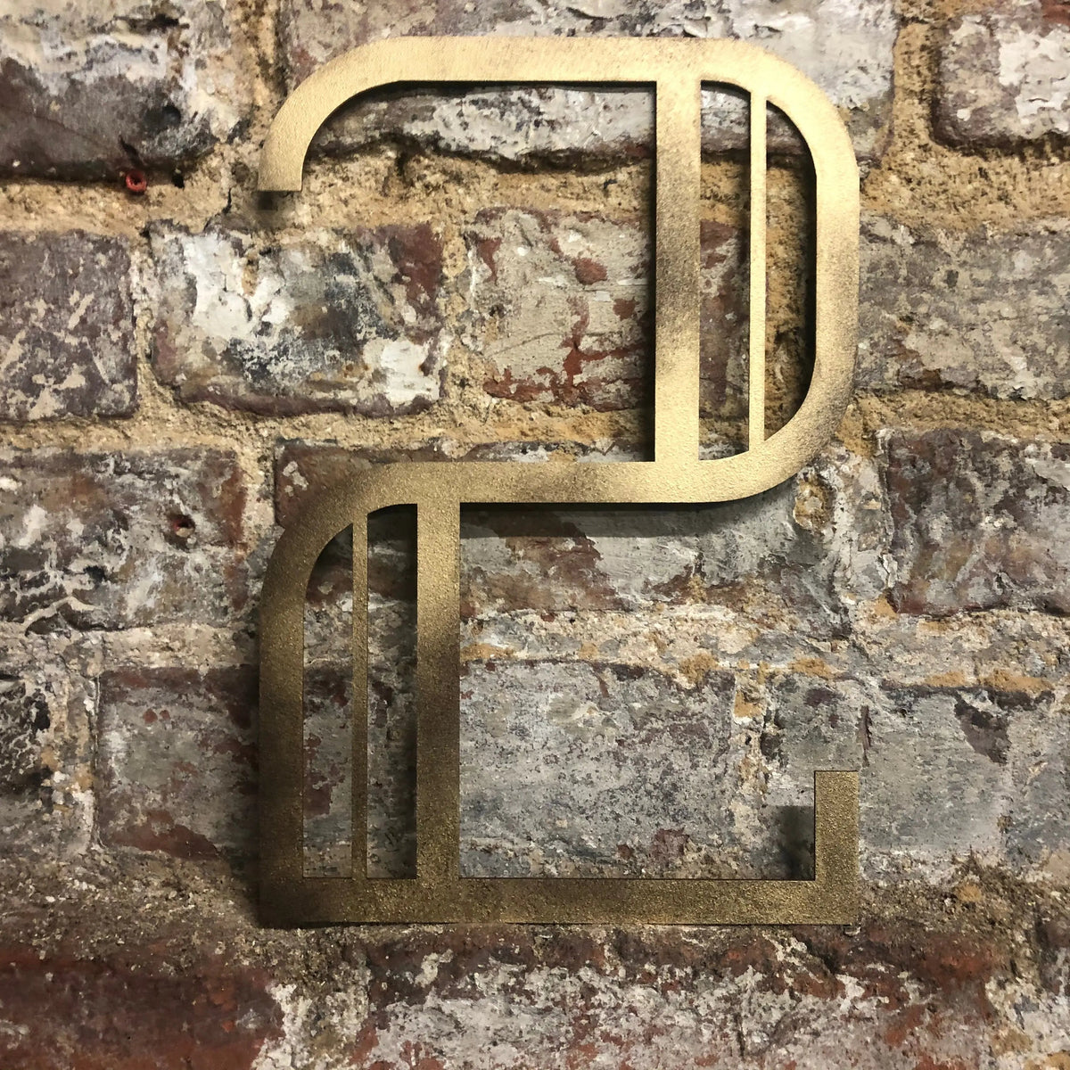 Gold Art Deco Metal Alphabet Letters – 5” or 12” Decorative Lettering A–Z