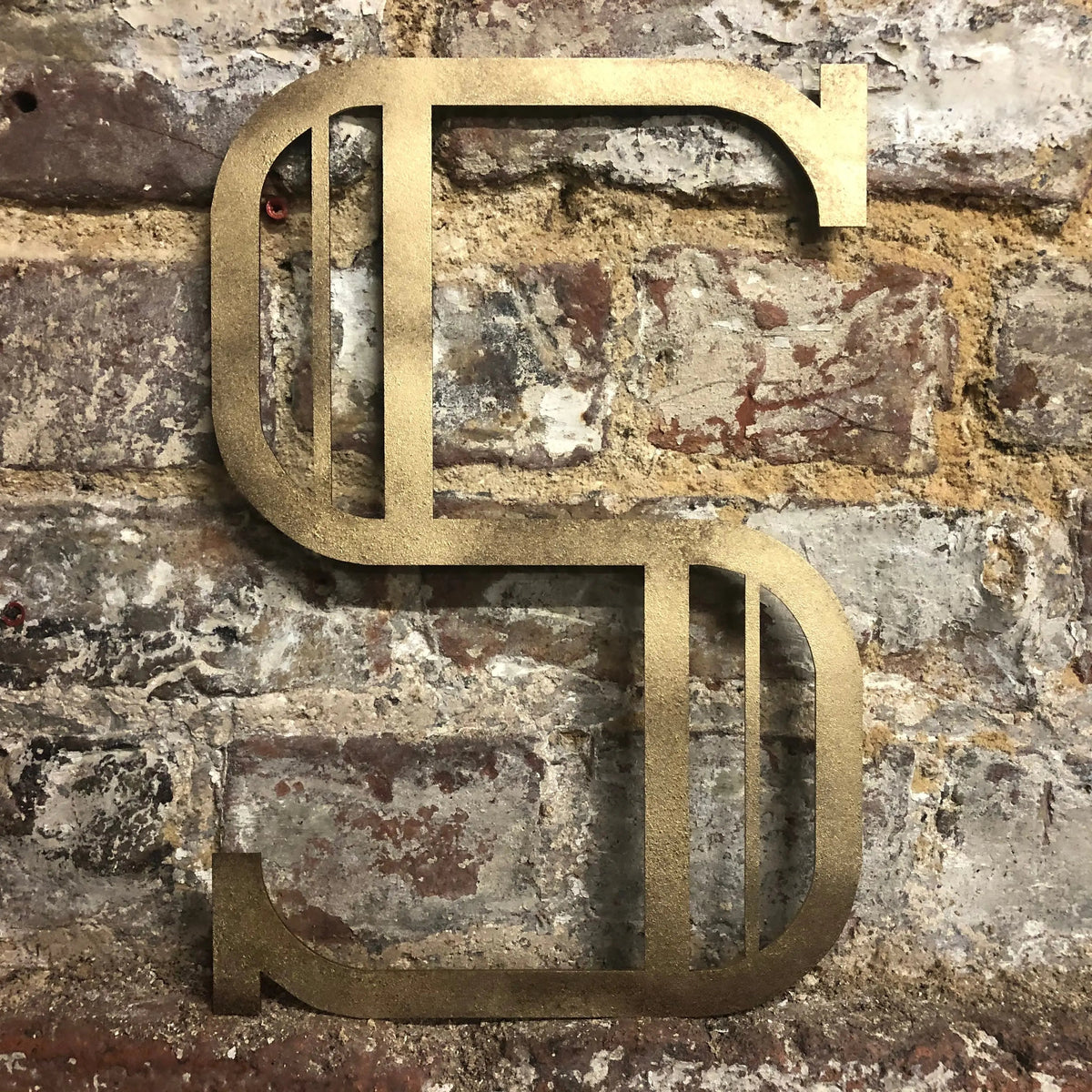 Gold Art Deco Metal Alphabet Letters – 5” or 12” Decorative Lettering A–Z