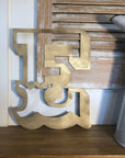 A-Z Rustic 5" or 12" Gold Metal Carnival Letters.