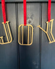 Christmas Tree Decorations / Joy Letters / Personalised Gifts / Christmas Present / Art Deco Letters