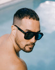 No One Messes with Malone - Sleek Black Aviator Sunglasses with Dark Grey Lens | UV Protection & Bioacetate Frames by Reecy at brixbailey.com