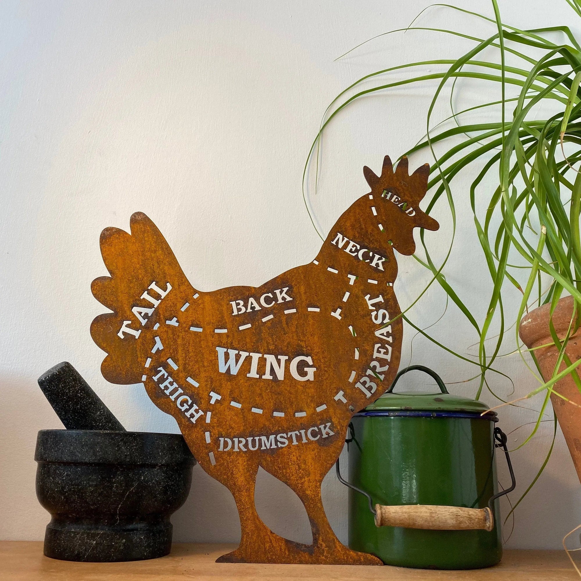 Butchers chicken Sign Wall Art