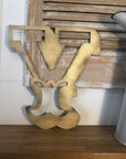 A-Z Rustic 5" or 12" Gold Metal Carnival Letters.