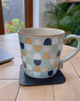 Square Handcrafted Recycled Rubber Coaster - A set of 2 or 4