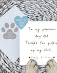 To my pawsome dog-dad card