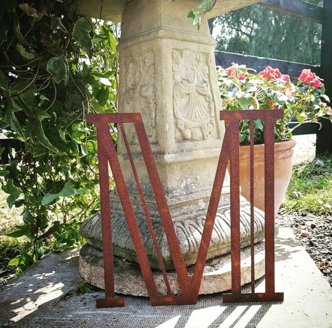 Rustic Art Deco Signs Rusty Metal Alphabet Letters – Home &amp; Garden A-Z 0-9
