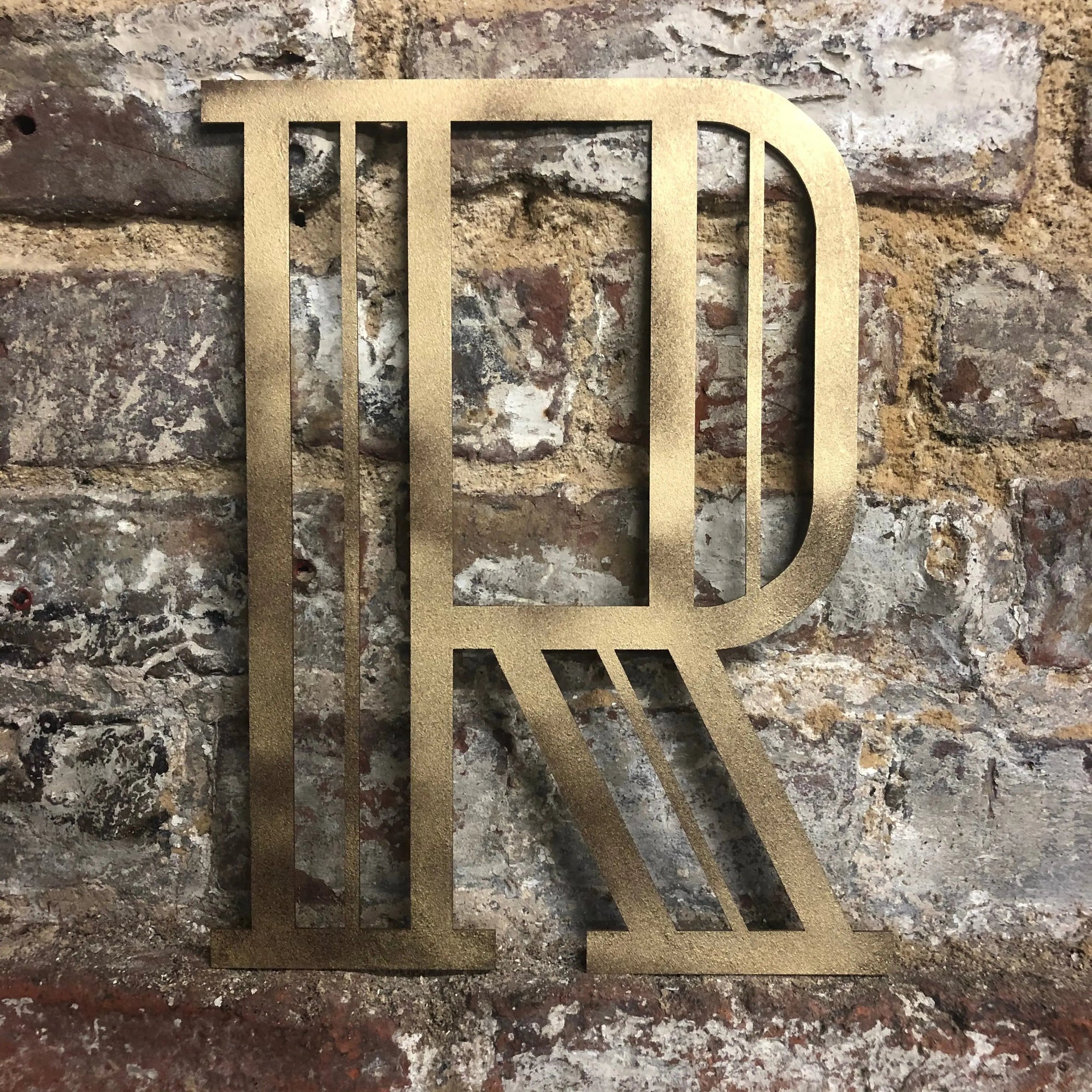 Gold Art Deco Metal Alphabet Letters – 5” or 12” Decorative Lettering A–Z